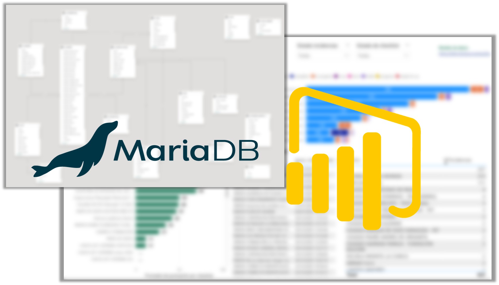 Pantallazo difuminado del dashboard de calidad en Power BI